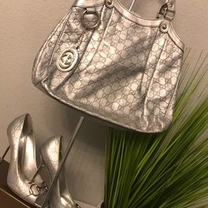 Silver Guccissima Handbag